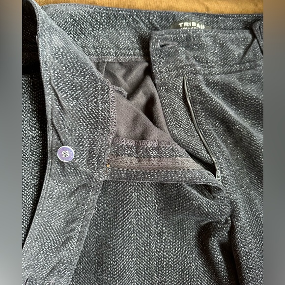 Tribal Stretch Extensible Sued Gray Wide Leg Pants W Pockets SZ 12 - Picture 8 of 11